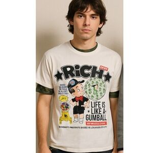 Rich Dept Iconic Richie Rich Life Is Like A Gumball Members Club Graphic Shirt L